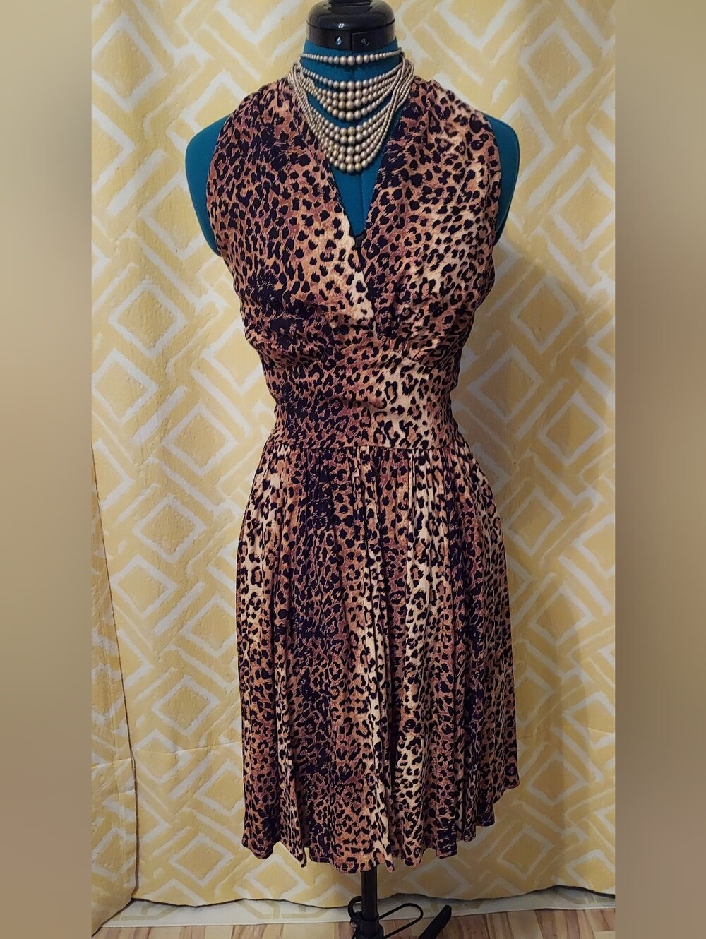 Trashy Diva Halter Dottie Dress in CDC Leopard, 2/4